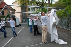Fast fertig und immer noch wird gelacht