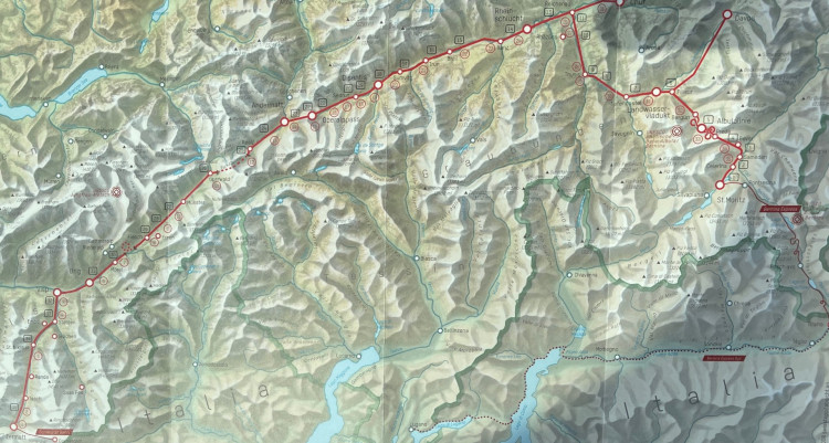 Die Strecke des Glacier Express